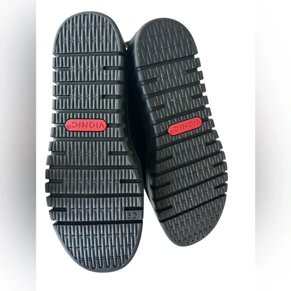 VIONIC Black Suede Leather Comfort Slip-on Loafers Women’s Size 7 - Picture 8 of 9